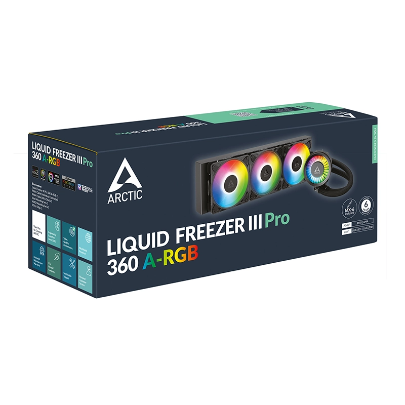 Arctic Liquid Freezer III Pro 360 ARGB Liquid Cooler (Black) - Image 6