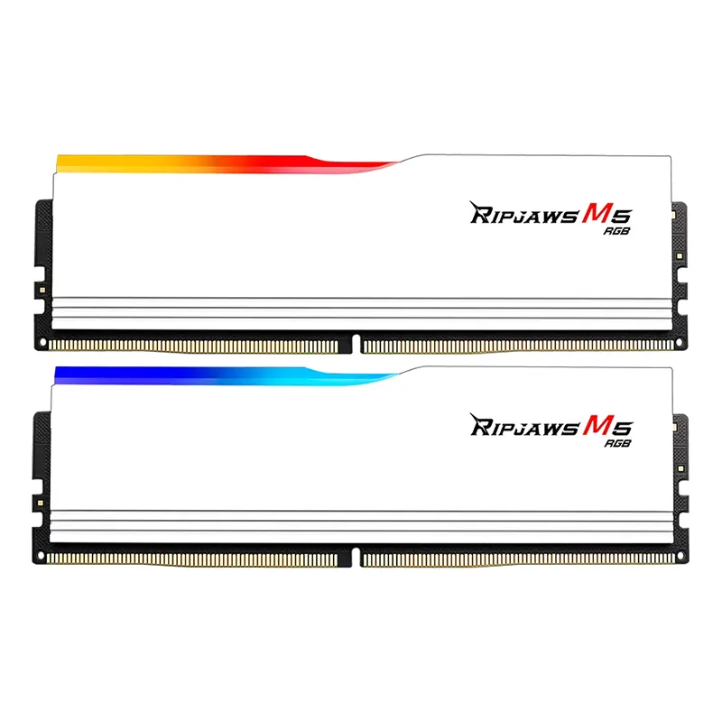 kc_computers_gskill_ripjaws_m5_rgb_ddr5_memory_white_1 G.Skill Ripjaws M5 RGB 32GB (16GBx2) 5200MHz C40 DDR5 Memory (White) - Image 1