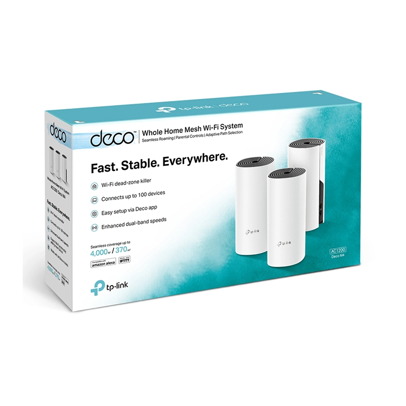 TP-Link Deco M4 AC1200 Whole Home Mesh Wi-Fi System (3-Pack) - Image 3