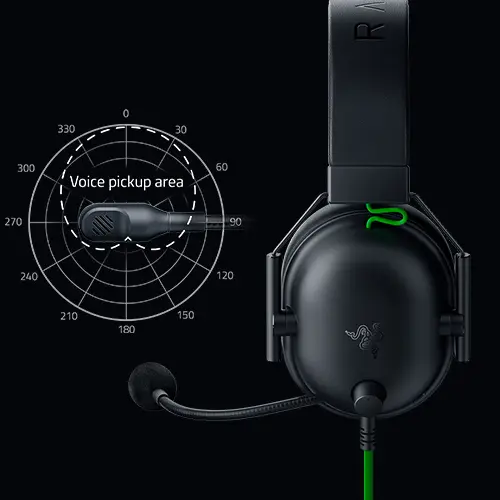 Razer BlackShark V2 X Wired Gaming Headset (Black) - Image 4