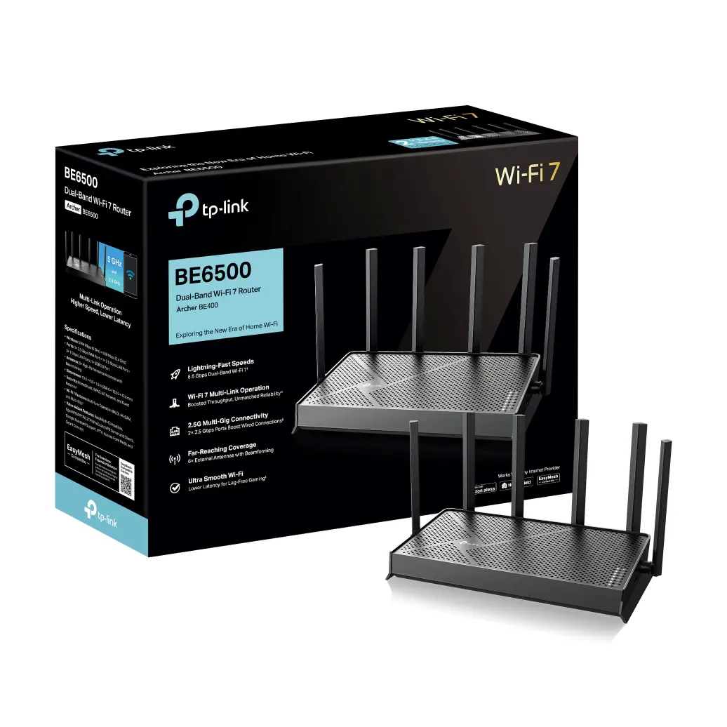 TP-Link Archer BE400 BE6500 Dual-Band Wi-Fi 7 Router - Image 4