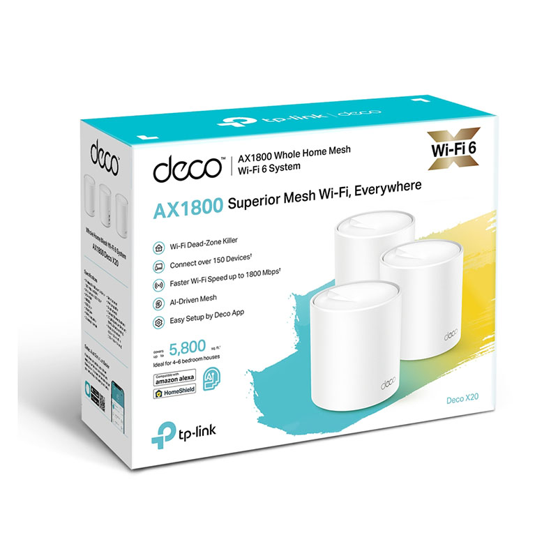 TP-Link Deco X20 AX1800 Whole Home Mesh Wi-Fi 6 System (3-Pack) - Image 4
