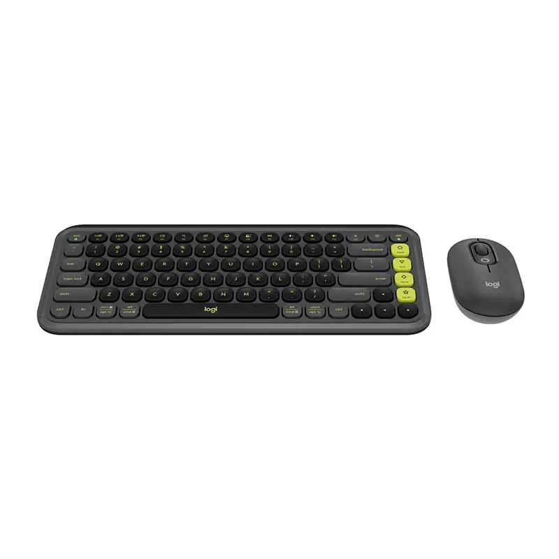 Logitech POP Icon Keyboard and Mouse Combo (Graphite and Green) - Image 2
