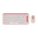 Logitech POP Icon Keyboard and Mouse Combo (Rose and Off White)