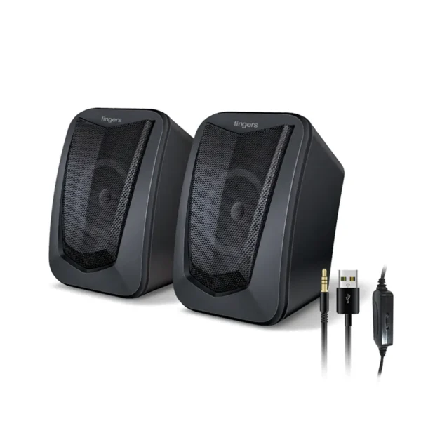 Fingers FunBeats 2.0 Wired Stereo Speakers (Midnight Black)