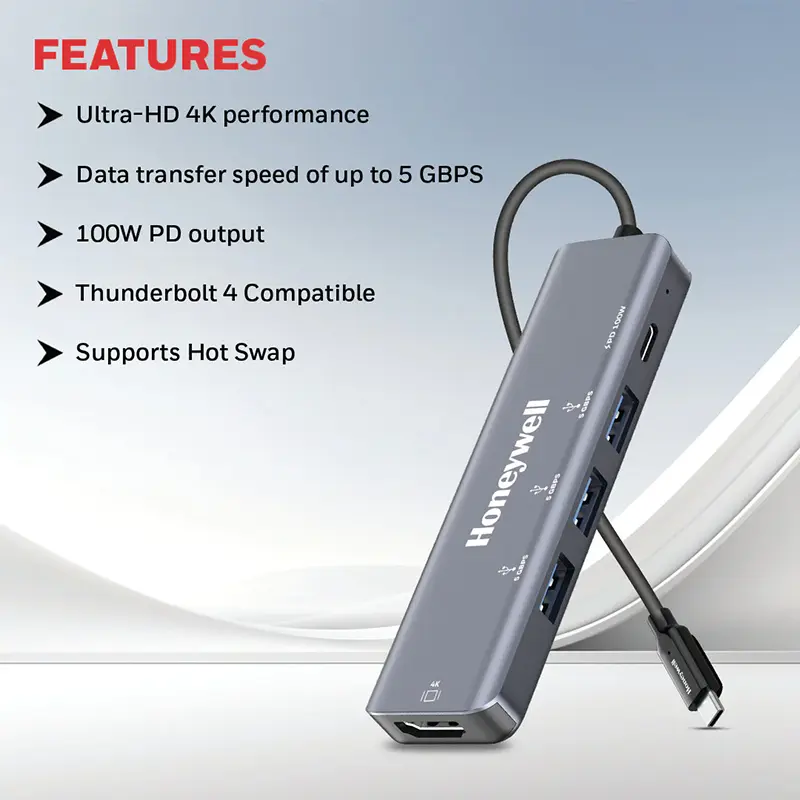 Honeywell Type C 5-in-1 Docking Station - Image 3