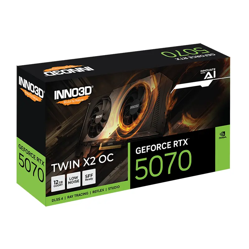 Inno3D GeForce RTX 5070 Twin X2 OC 12GB GDDR7 Graphics Card - Image 3